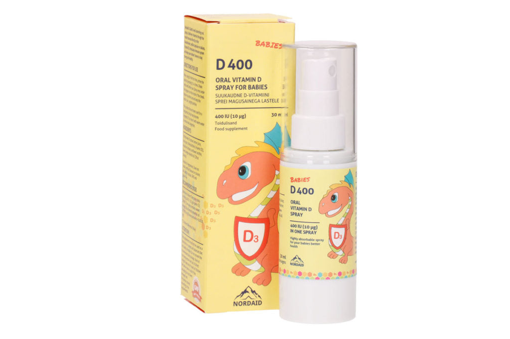 Vitamin D za otroke | Nordaid Vitamin D3 400 IE kot pršilo za otroke; 30ml